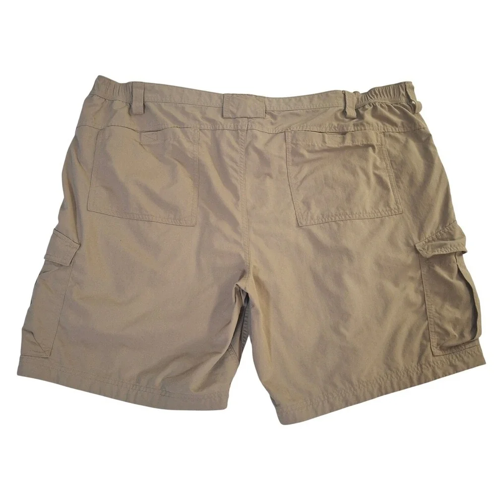 Duluth Trading Co Men's 48* Dry on the Fly Cargo Shorts‎ Khaki Nylon Hiking 9in